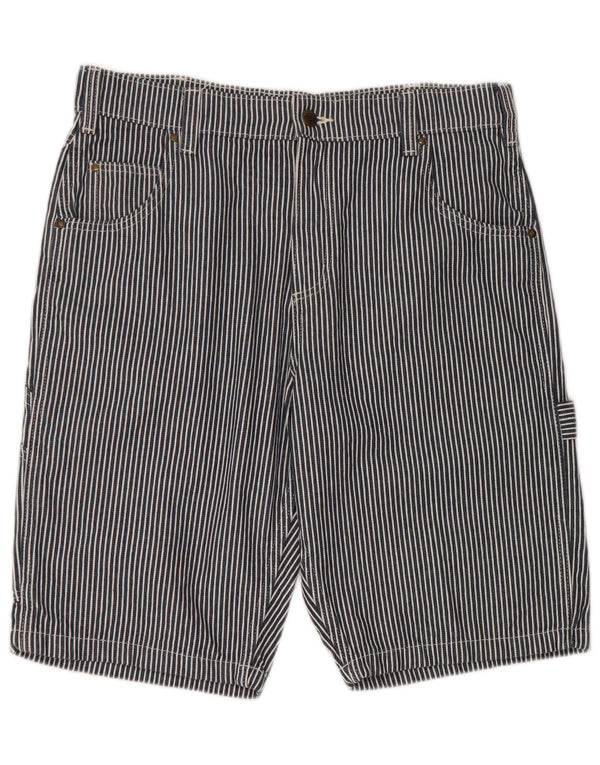 Pantaloncini cargo da uomo Dickies W34 Large in cotone a righe blu navy