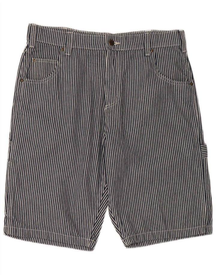 Pantaloncini cargo da uomo Dickies W34 Large in cotone a righe blu navy
