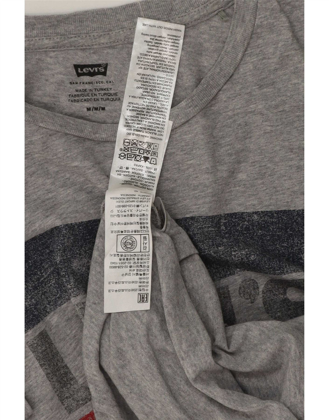 T-shirt grafica da uomo Levi's Top in cotone mélange grigio medio