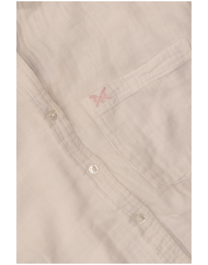 CREW CLOTHING Camicia da donna UK 12 Cotone bianco medio