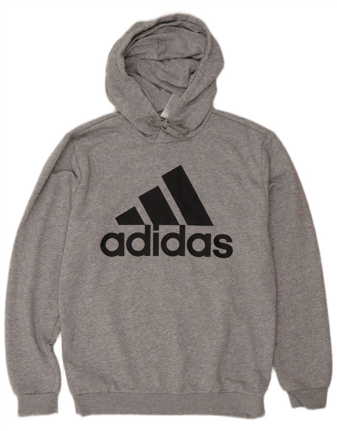 Maglione con cappuccio grafico da uomo ADIDAS piccolo in cotone grigio