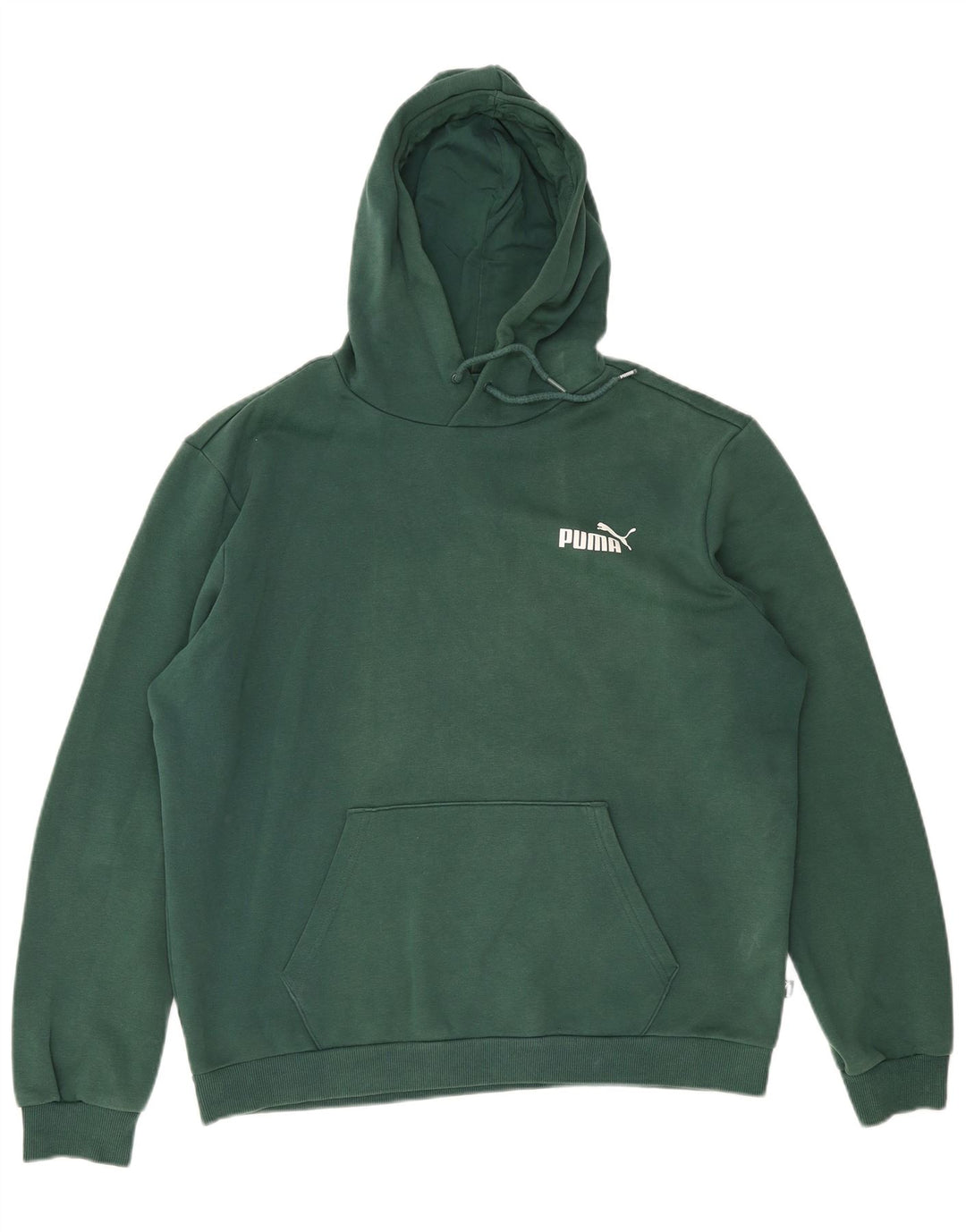 Felpa con cappuccio da uomo PUMA grande in cotone verde