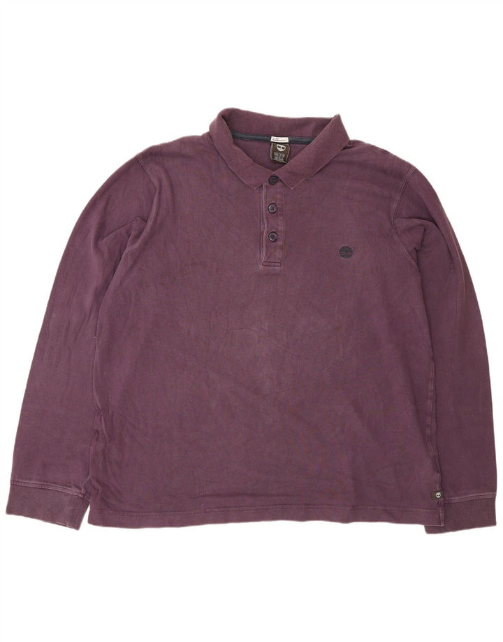 TIMBERLAND Polo da uomo a maniche lunghe vestibilità regolare Earthkeepers 3XL Viola