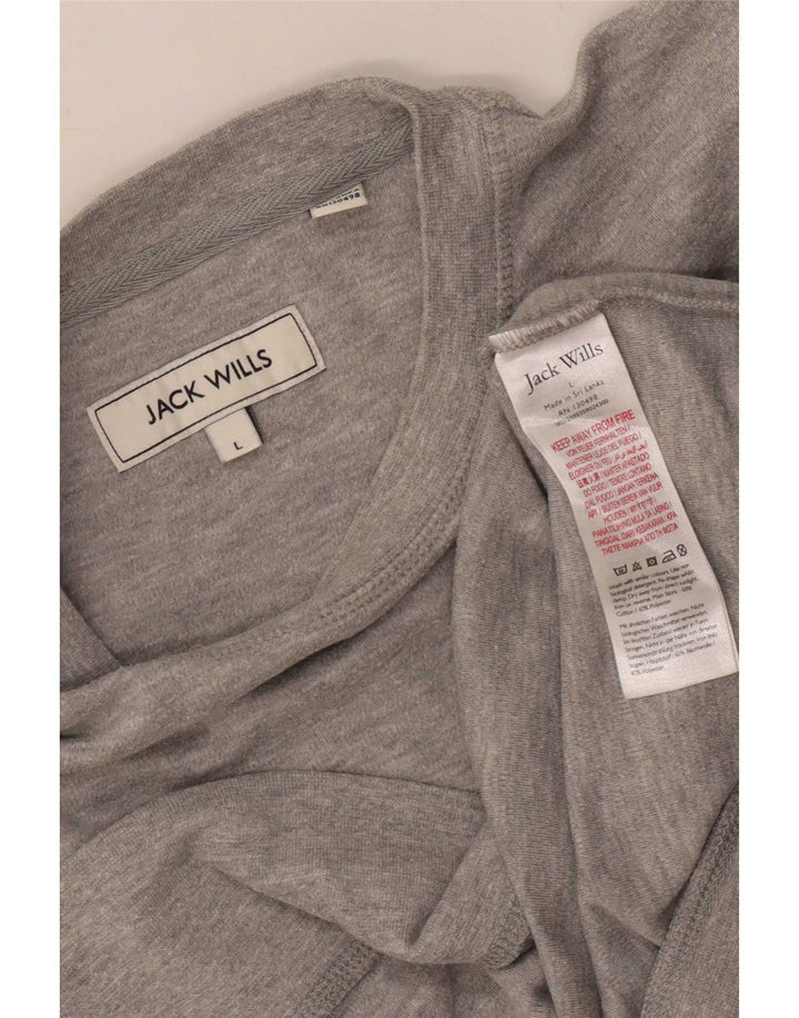 Felpa grafica da uomo Jack Wills Maglione grande cotone color block grigio
