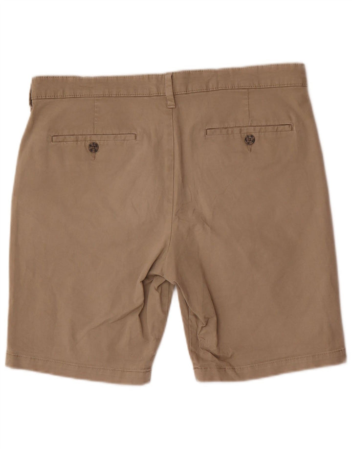 Pantaloncini chino da uomo Marks & Spencer W34 grandi in cotone marrone