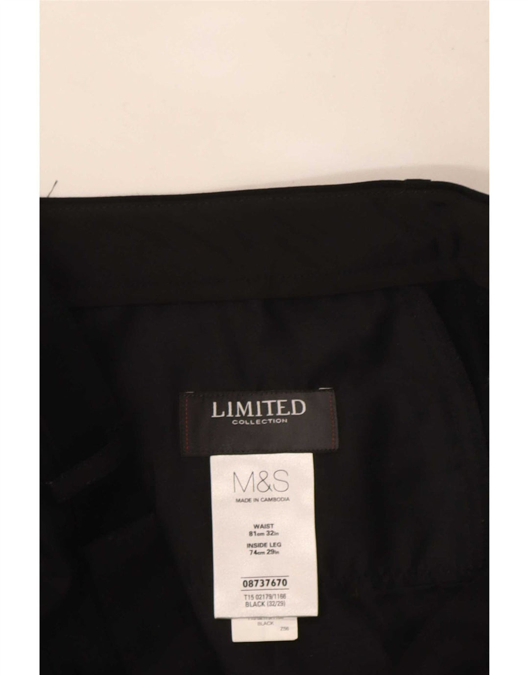 Pantaloni da abito dritti da uomo Marks & Spencer W32 L29 neri