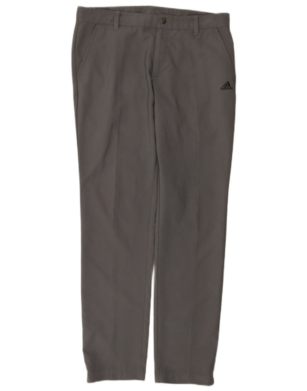 Pantaloni chino slim da uomo Adidas W32 L32 poliestere grigio