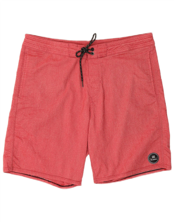 Pantaloncini da bagno da uomo Billabong grandi in cotone chiazzato rosso