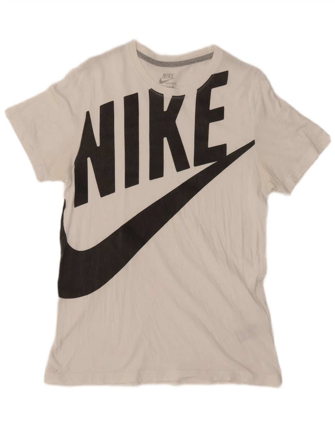 T-shirt grafica Nike da uomo slim fit, grande, in cotone bianco