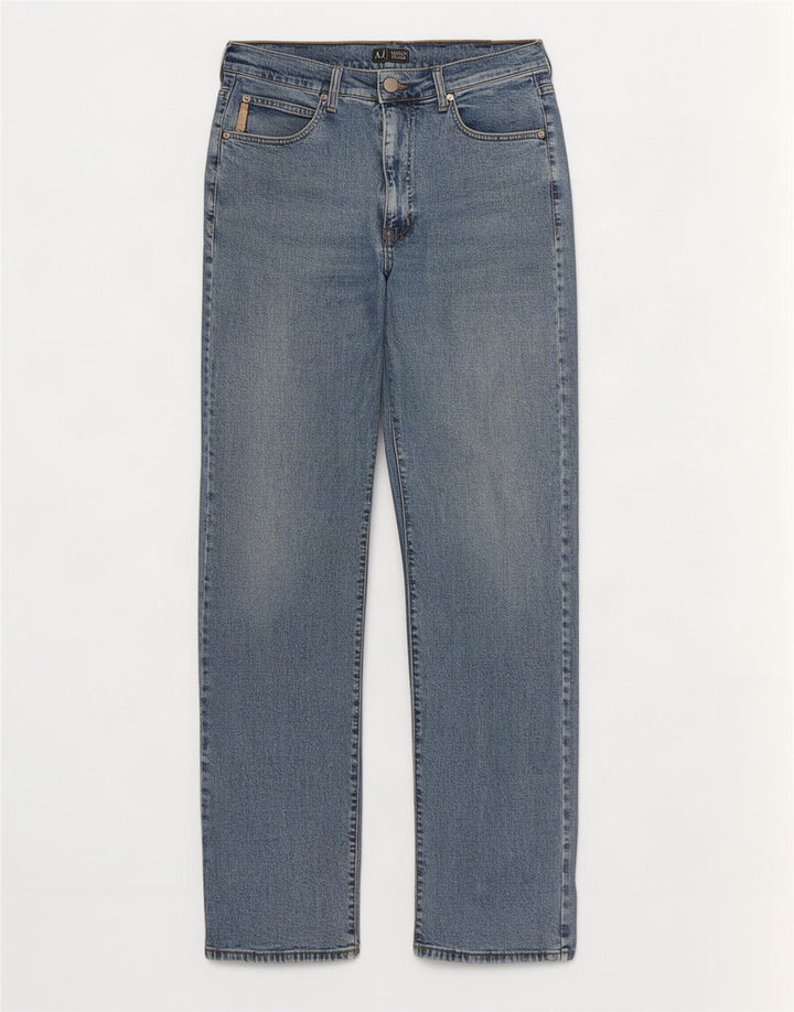 Jeans dritti da uomo Armani W32 L32 in cotone blu