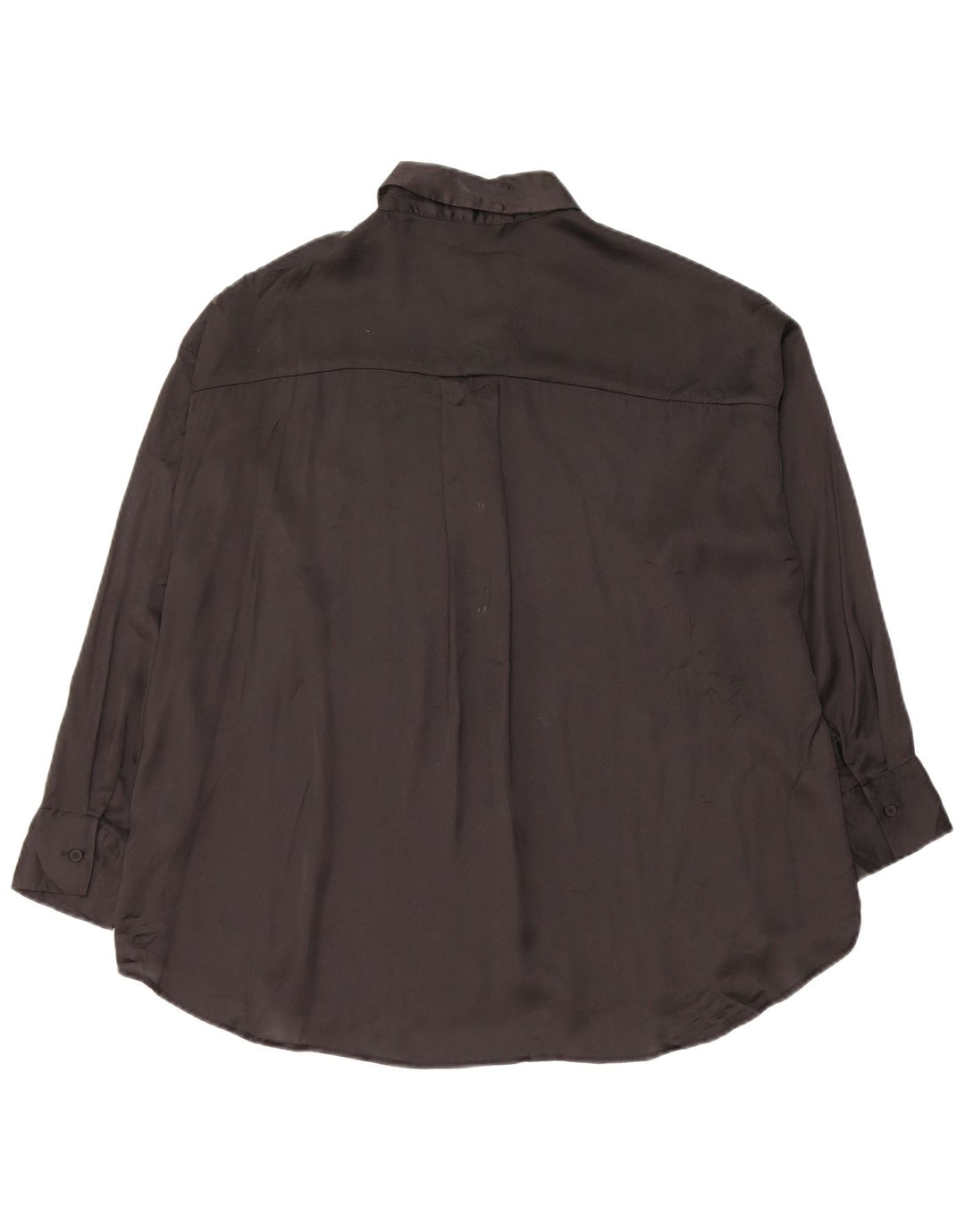 Camicetta camicia oversize da donna Zara UK 10 piccola poliestere nero