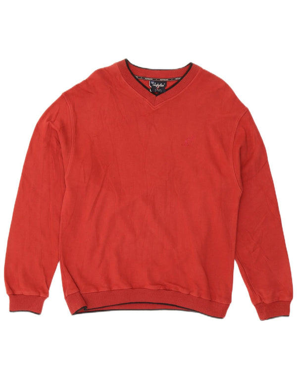 AUSTRALIAN L'ALPINA Felpa Uomo Maglione IT 52 Large Rosso Cotone