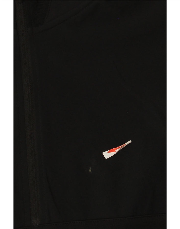 Canotta Nike da uomo Dri Fit con zip e collo, grande, nera, in poliestere