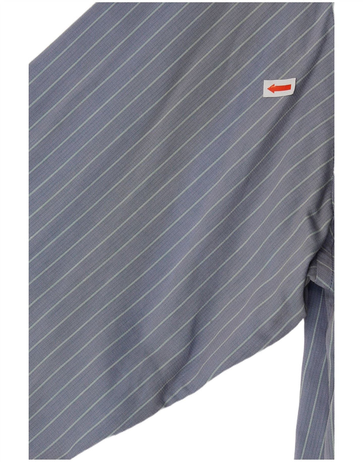 HUGO BOSS Mens Shirt Size 39 Medium Blue Striped