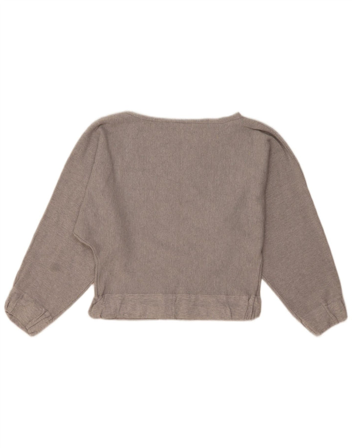 Felpa corta da donna Zara UK 14 Viscosa grigio medio