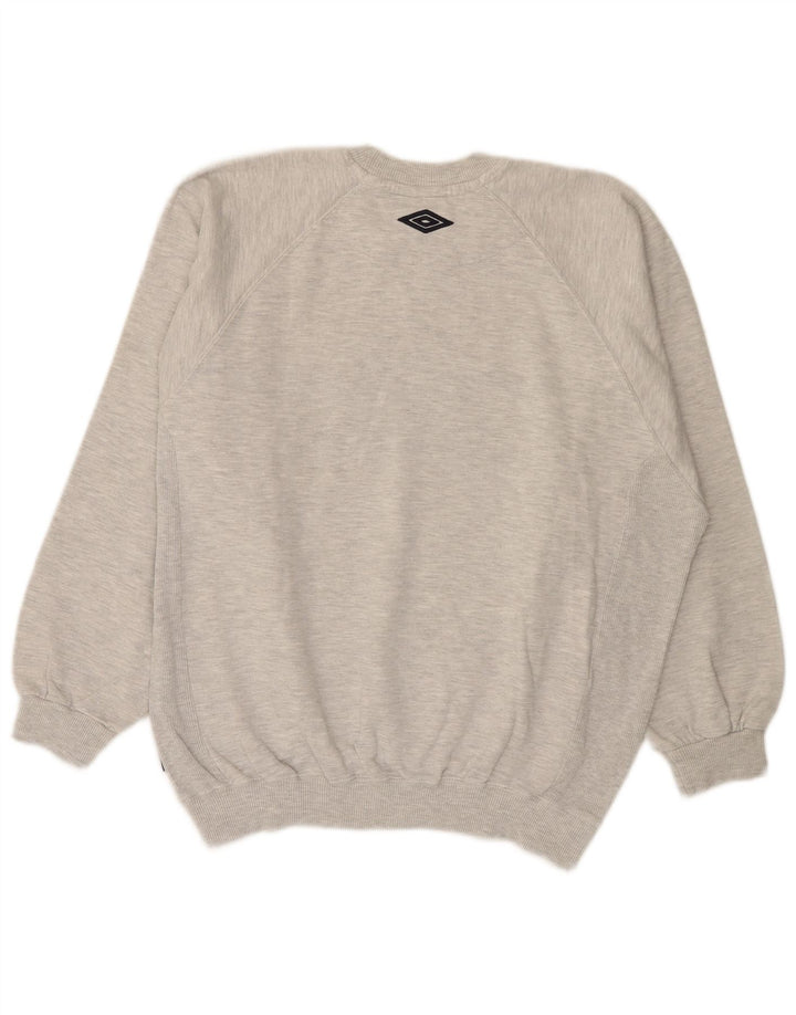 UMBRO Felpa grafica da uomo Maglione grande cotone chiazzato grigio