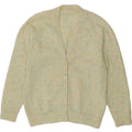 VINTAGE Womens Cardigan Sweater UK 14 Medium Yellow Flecked Vintage Vintage and Second-Hand Vintage from Messina Hembry 