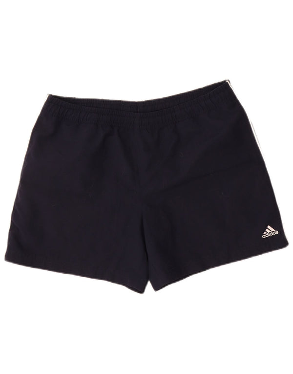 Pantaloncini sportivi da donna Adidas UK 8 Small poliestere blu navy