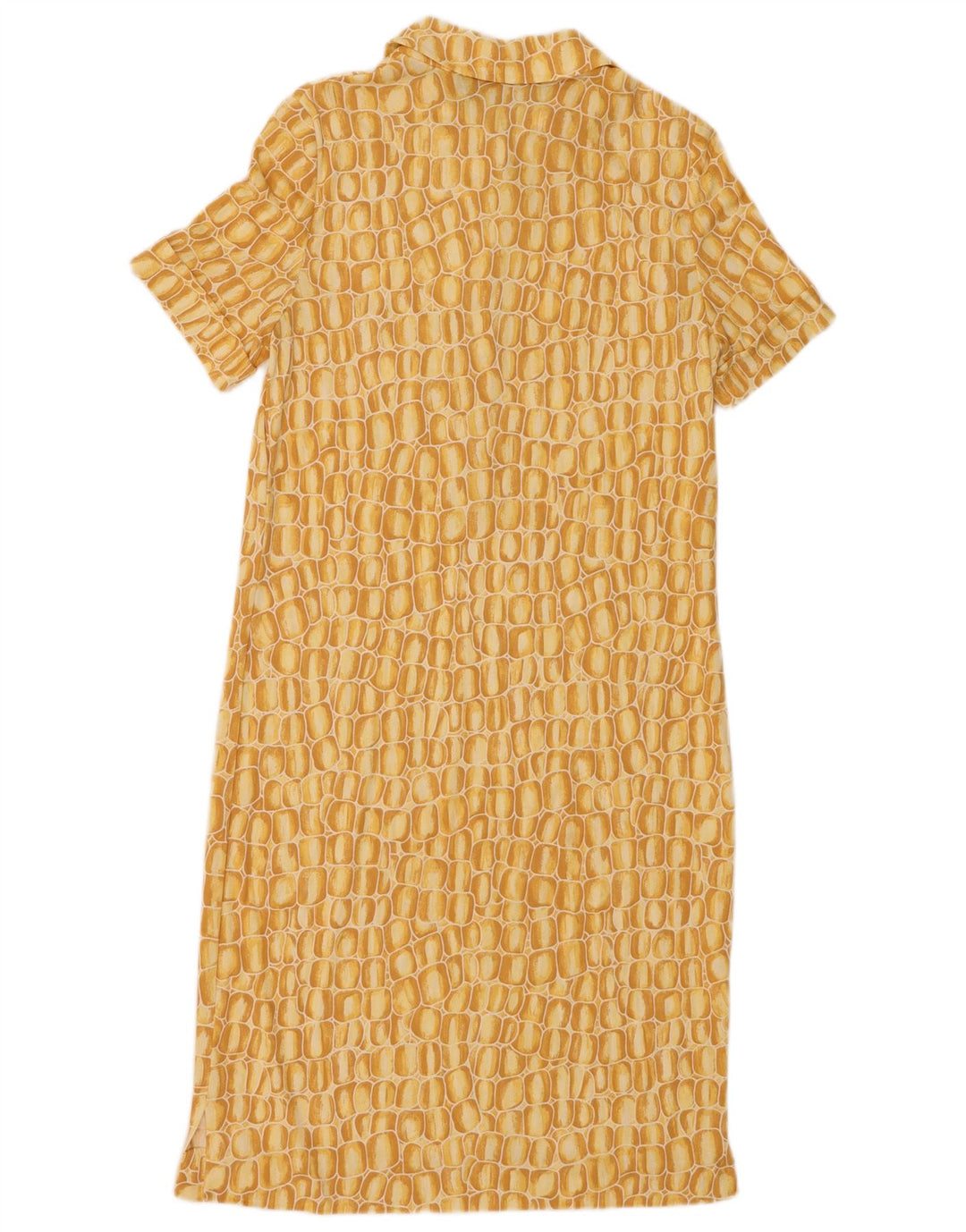 Abito camicia pullover da donna Luisa Spagnoli UK 14 Giallo medio geometrico