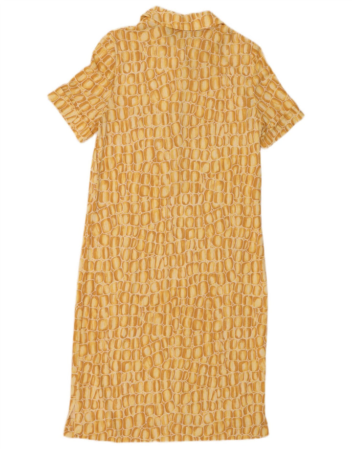 Abito camicia pullover da donna Luisa Spagnoli UK 14 Giallo medio geometrico