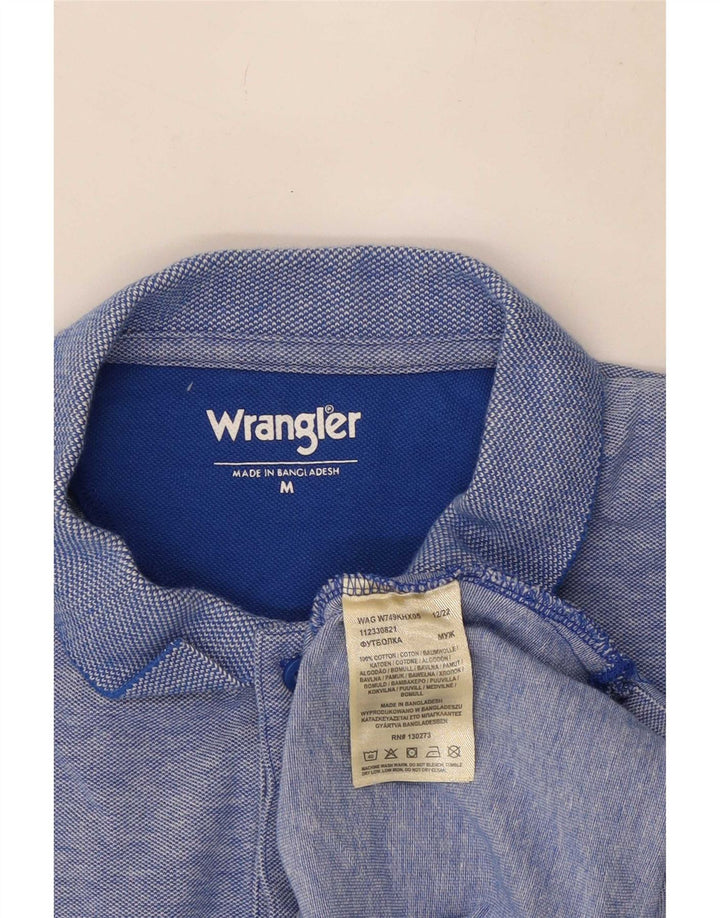 Polo da uomo Wrangler in cotone blu medio