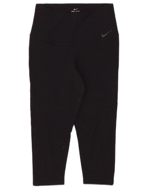 Leggings Nike Dri Fit Capri da donna UK 14 grande nylon nero