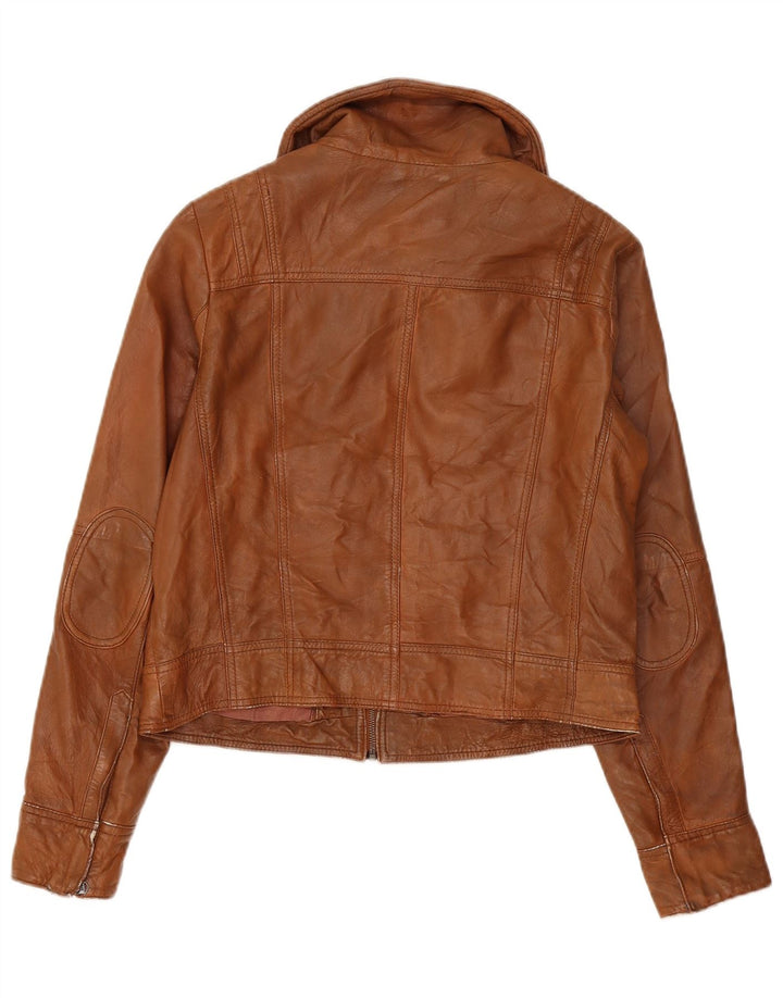 Giacca in pelle corta da donna PEPE Jeans UK 18 XL Marrone