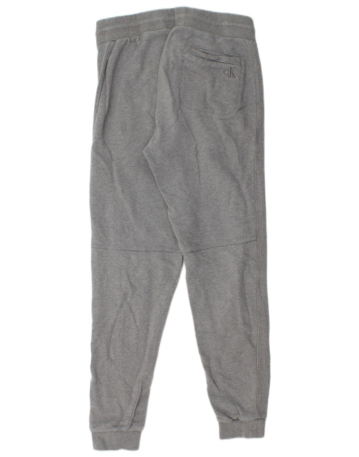 CALVIN KLEIN Pantaloni da tuta da uomo Joggers piccoli in cotone grigio