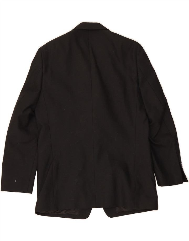 DOUGLAS Mens 2 Button Blazer Jacket UK 38 Medium Black Vintage Douglas and Second-Hand Douglas from Messina Hembry 