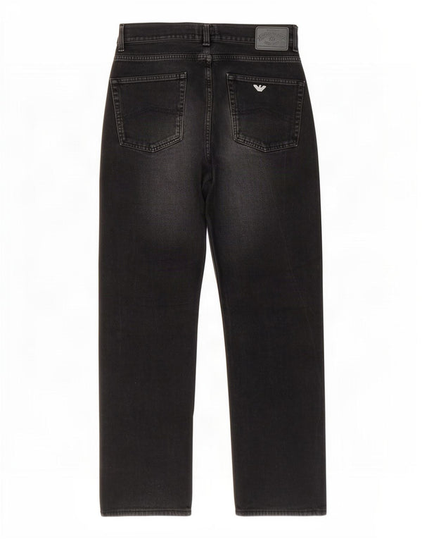 Jeans dritti da uomo Armani W32 L33 cotone nero