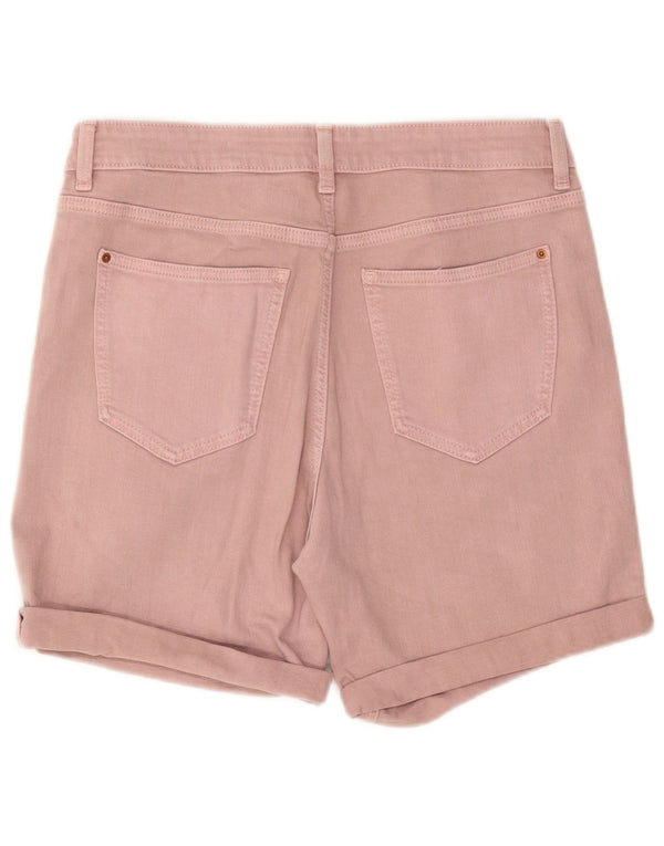 Pantaloncini di jeans Boyfriend da donna Marks & Spencer UK 12 Medium W32 Rosa