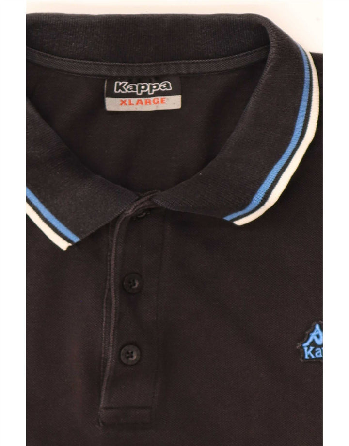 Polo Kappa da uomo XL a righe nere
