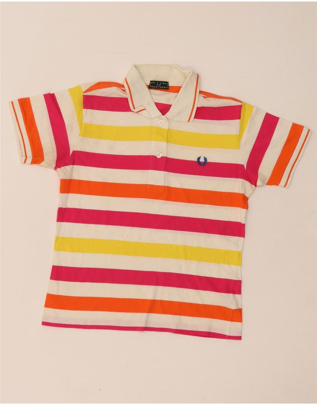 Polo Rugby Bambina FRED PERRY 13-14 Anni Cotone a Righe Multicolore
