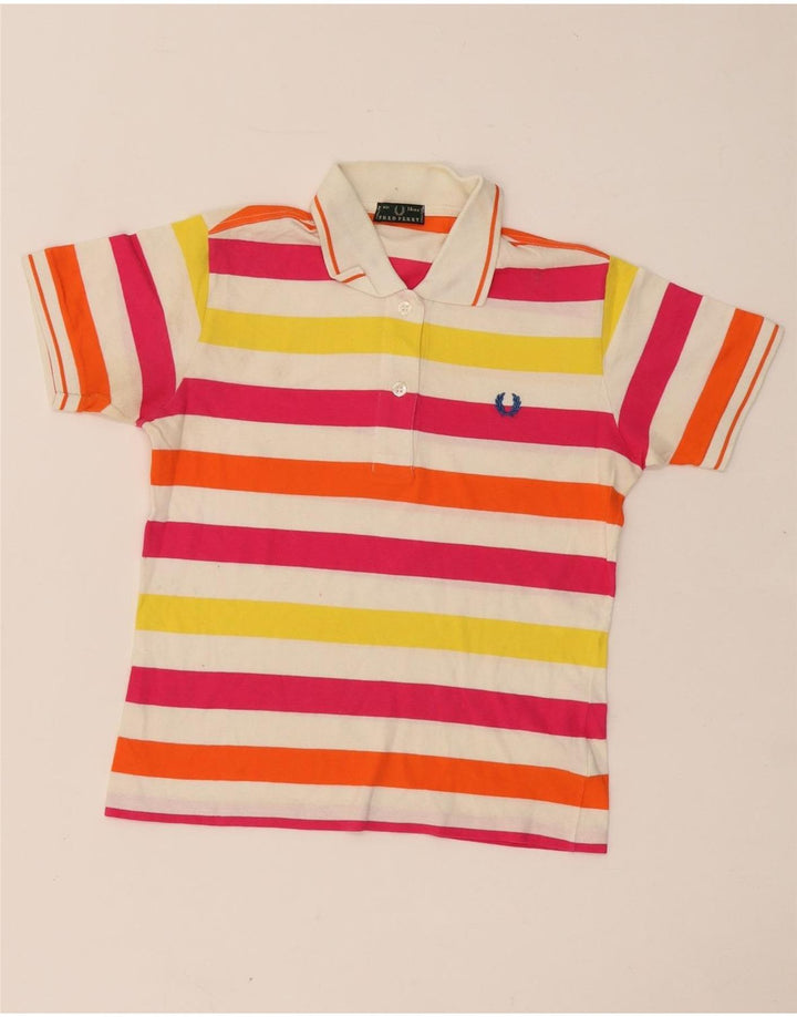 Polo Rugby Bambina FRED PERRY 13-14 Anni Cotone a Righe Multicolore