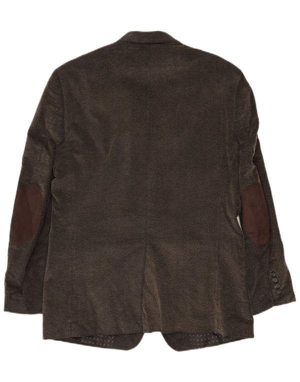 Chaps Mens 2 Button Corduroy Blazer Jacket UK 40 Large  Brown Cotton