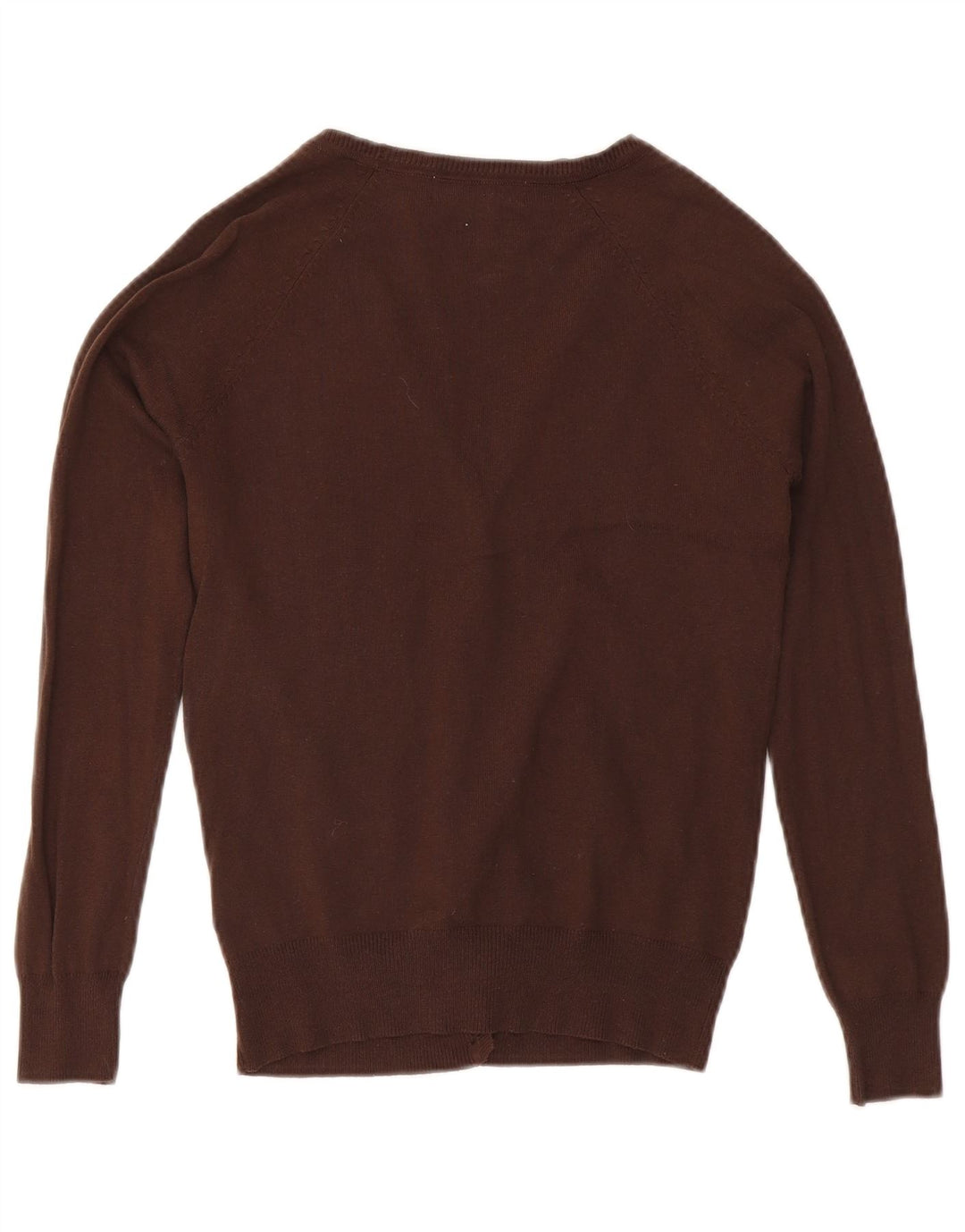 Maglione cardigan da donna Zara UK 12 cotone marrone medio