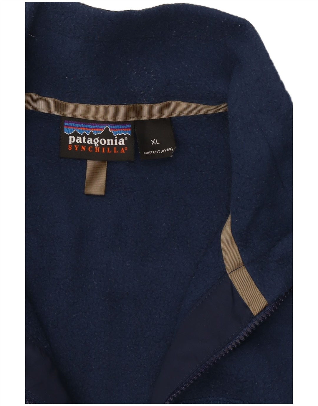 Patagonia Giacca in pile Synchilla da uomo UK 42 XL Poliestere blu navy