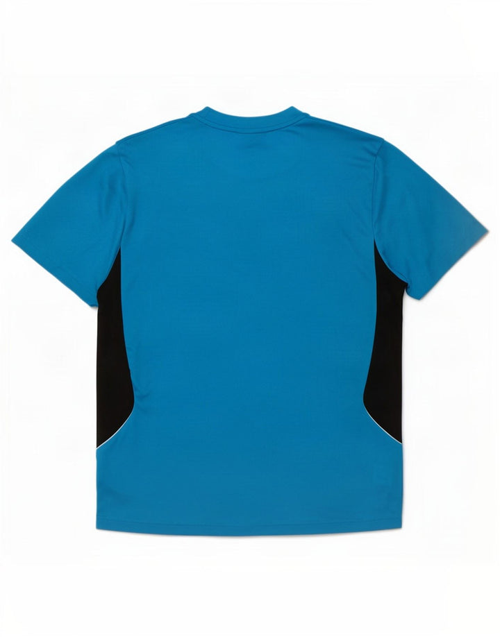 T-shirt Adidas Climalite da uomo, grande, in poliestere color block blu