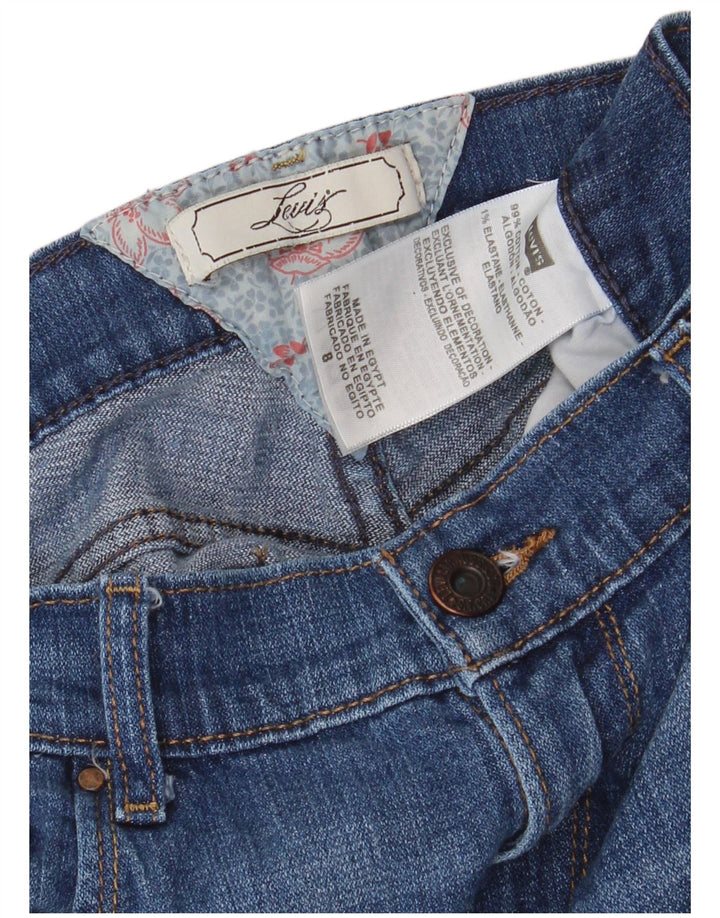 Jeans Capri da donna LEVI'S US 8 medio W30 L20 cotone blu