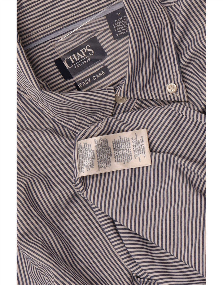 Camicia Chaps da uomo di facile manutenzione, cotone gessato medio blu navy