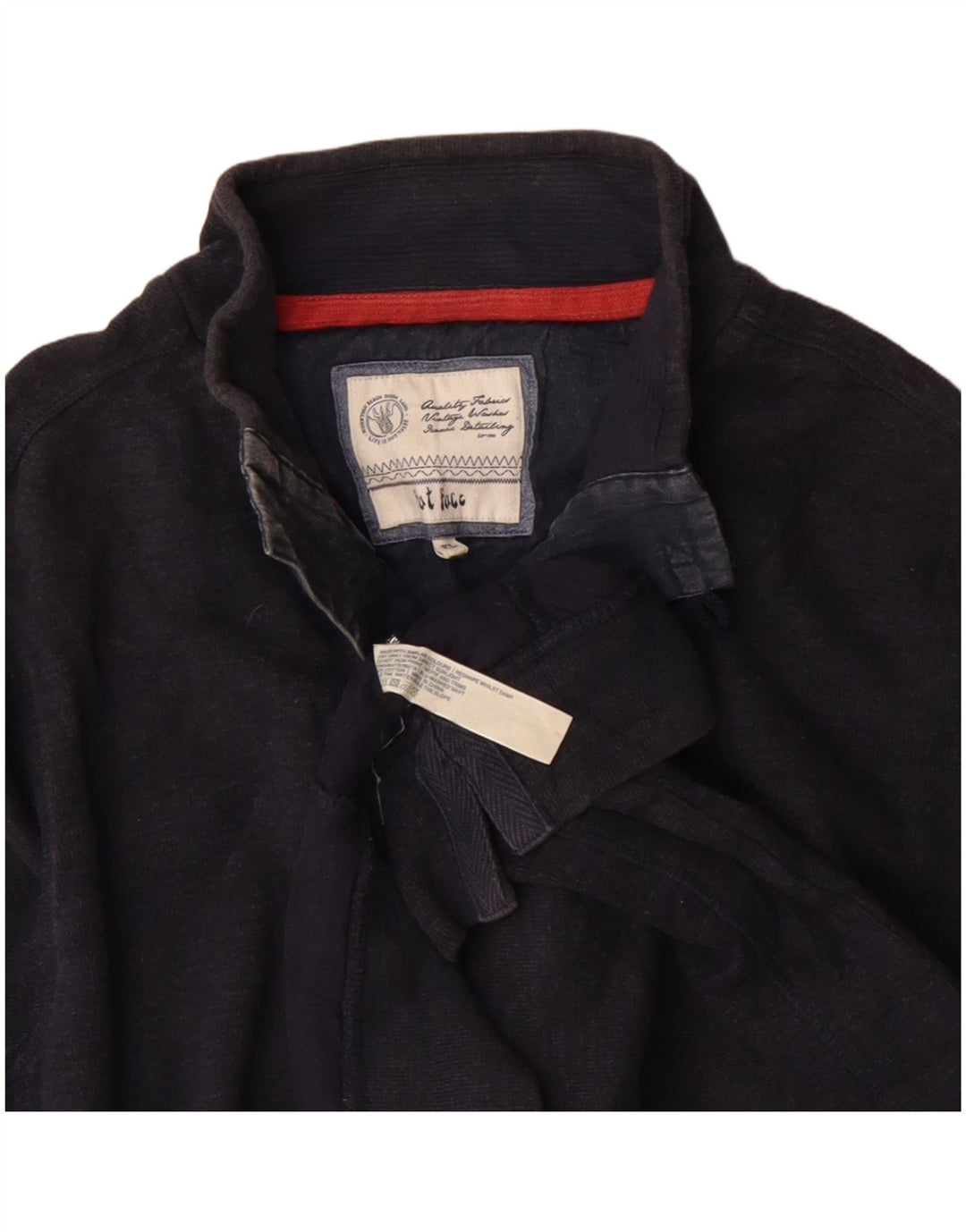 FAT FACE Felpa da uomo con collo abbottonato Maglione XL Cotone blu navy