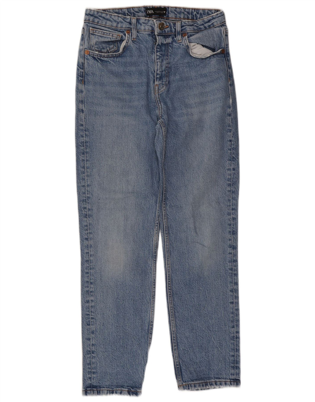 Jeans affusolati da donna Zara EU 38 piccoli W28 L26 blu