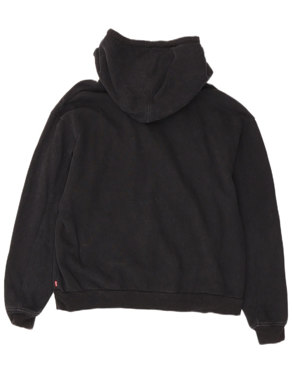 Maglione con cappuccio grafico da uomo Levi's piccolo in cotone nero