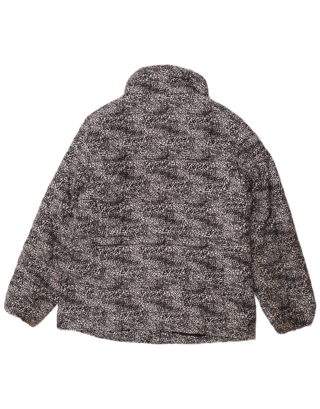 Giacca imbottita da donna Marks & Spencer UK 14 grande poliestere maculato nero