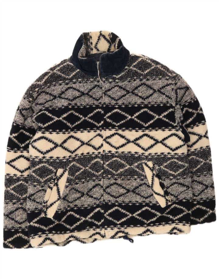 Giubbotto bomber da uomo Wampum UK 44 2XL Poliestere geometrico grigio