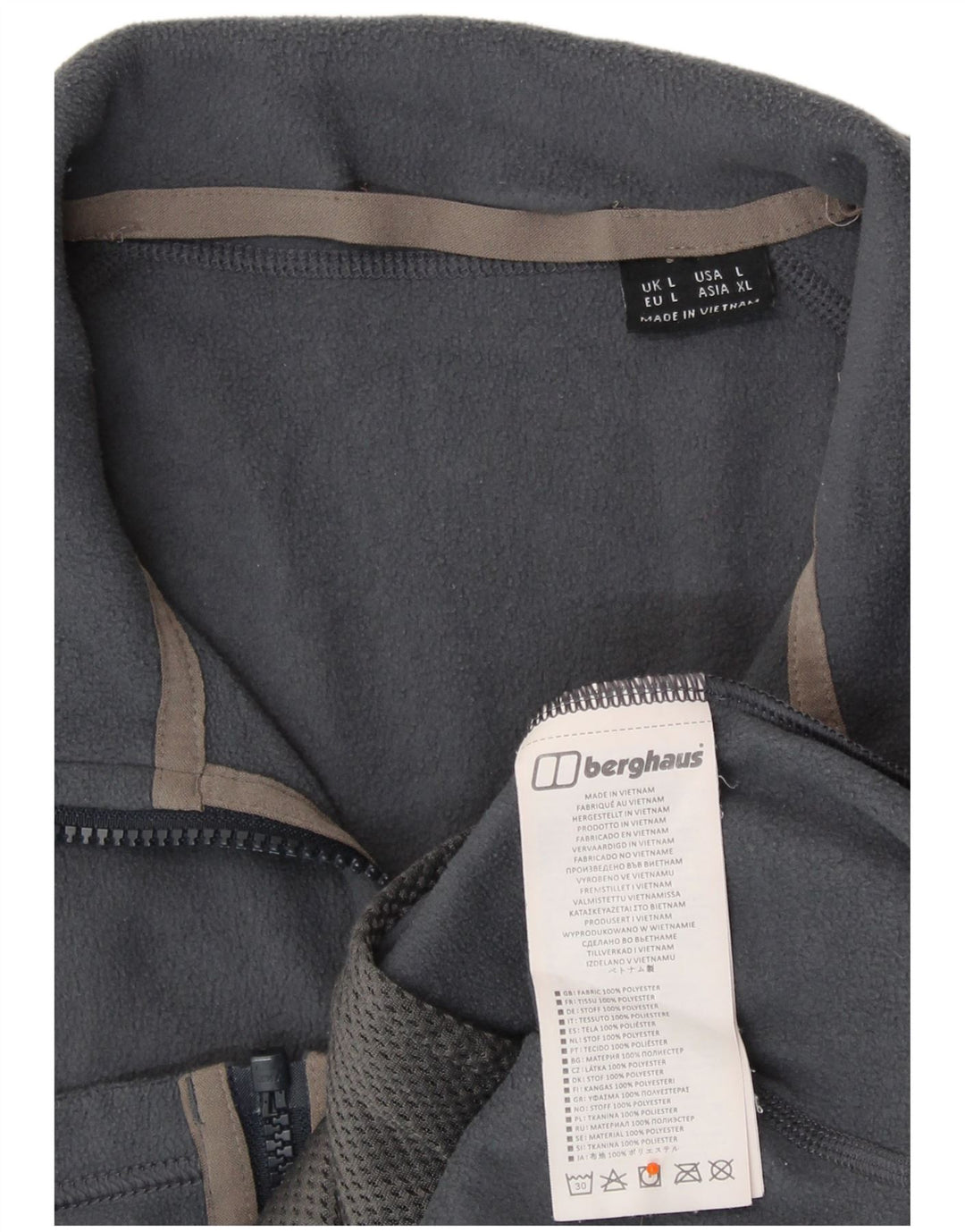 Giacca in pile da uomo BERGHAUS UK 40 grande poliestere grigio