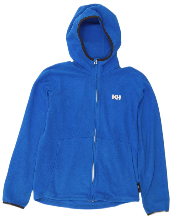 Giacca in pile con cappuccio da donna Helly Hansen UK 14 Poliestere blu medio