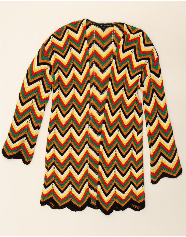 QED LONDON Womens Longline Cardigan Sweater UK 10 Small Multicoloured Vintage Qed London and Second-Hand Qed London from Messina Hembry 