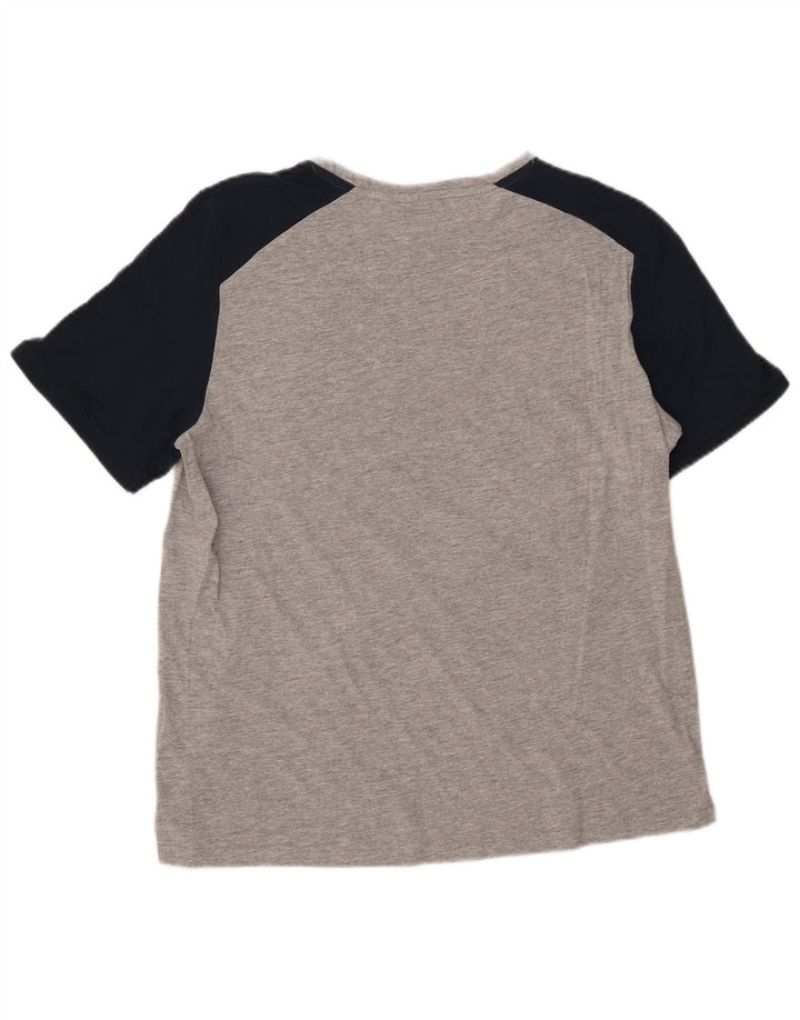 T-shirt grafica da uomo NFL Top grande in cotone color block grigio