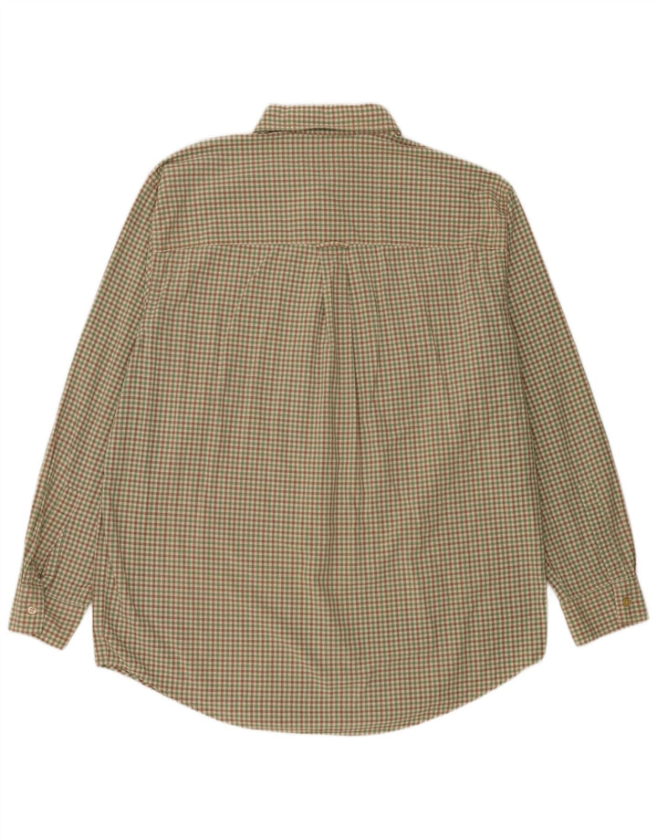 Camicia da uomo Chaps grande in cotone a quadretti verde